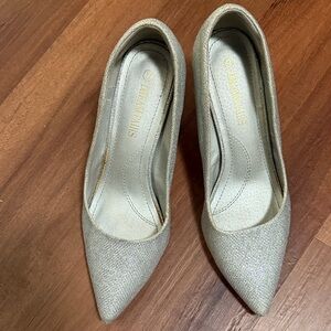 Dream Pairs Shimmering Beige Heels